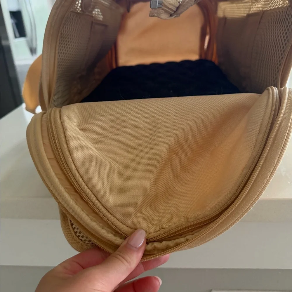 Wild One Beige Pet Carrier - Comfortable Travel Bag for Small Dogs